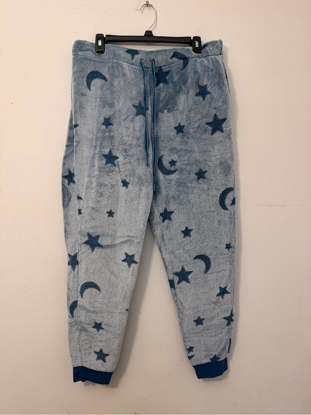 JoySpun Plush Star Lounge Pants - Dusty Blue